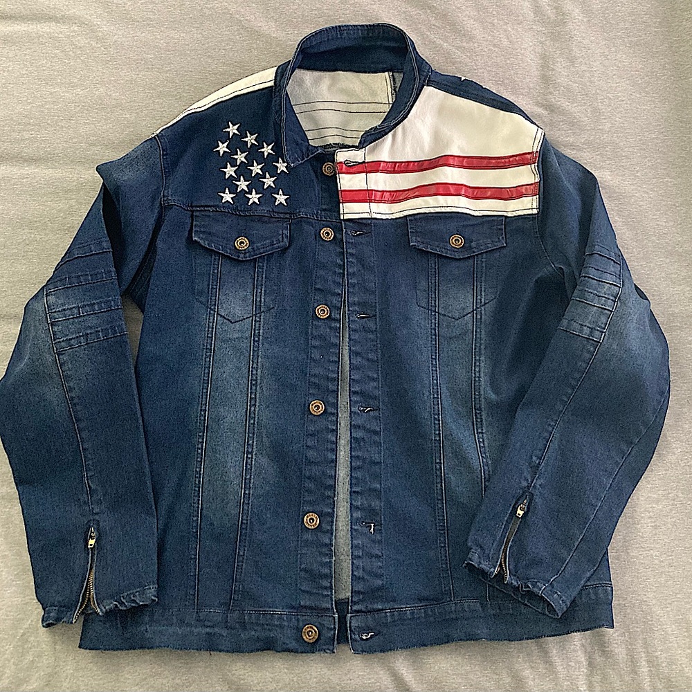 Jeans Jacket Biker Jacket Size Medium men’s